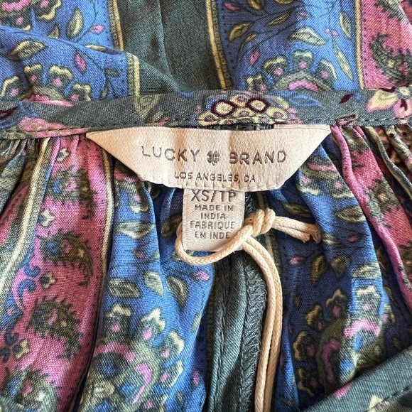 NWT Lucky Brand Peasant Top Size Xsmall - Picture 7 of 9